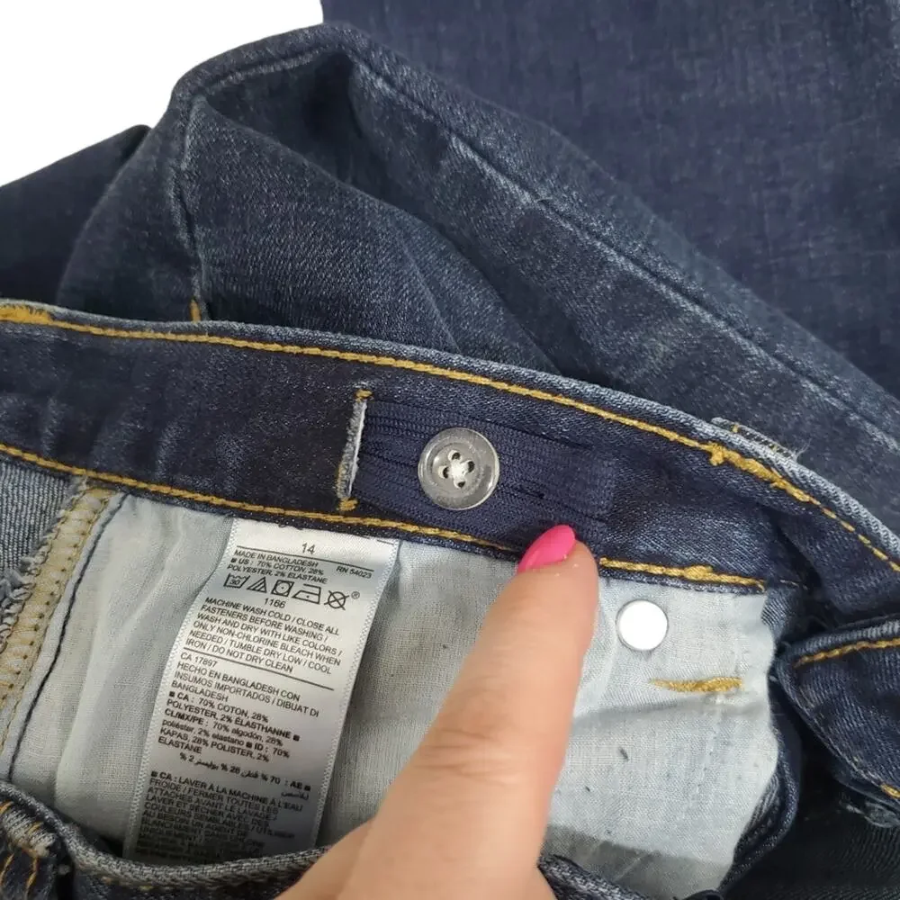 Old Navy | Relaxed Slim Adjustable Waist Boy's Dark Denim Jeans